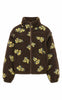 Say INA Copenhagen Fleecejakke - Fia - Brown W. Yellow Flowers