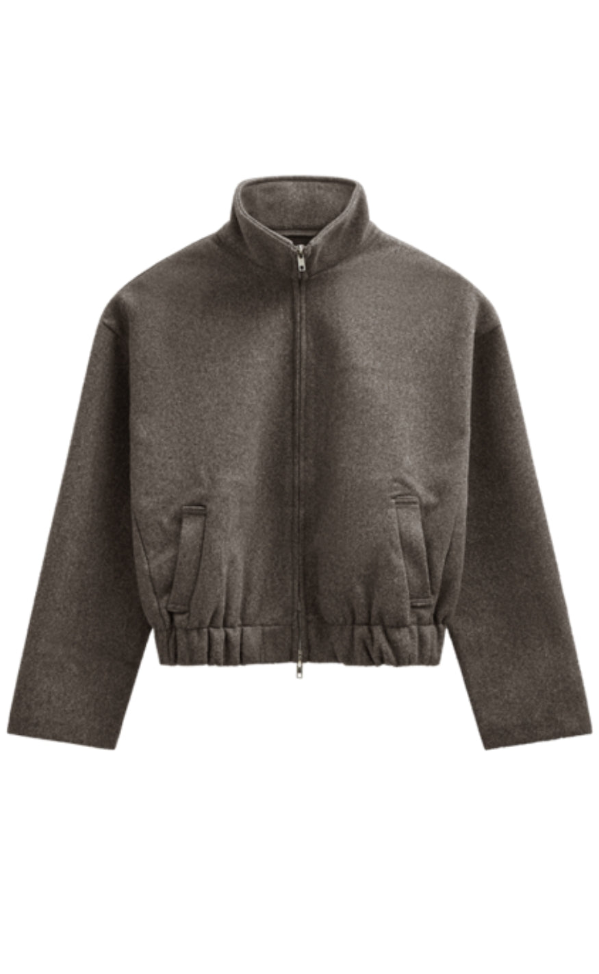 Freequent Jakke - Yanna Zip - Morel Melange