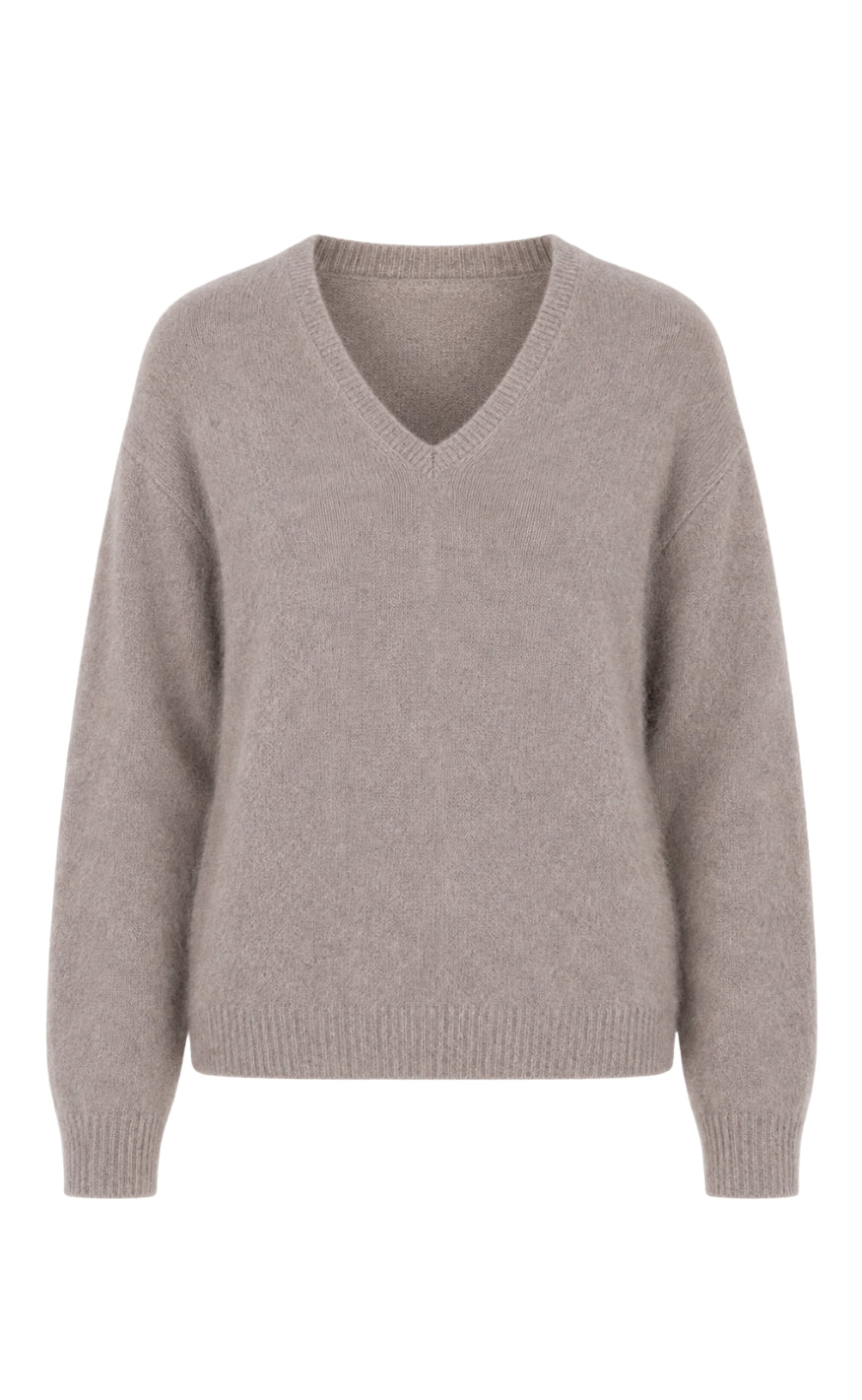 Say INA Copenhagen Genser - Riley V-Neck - Latte