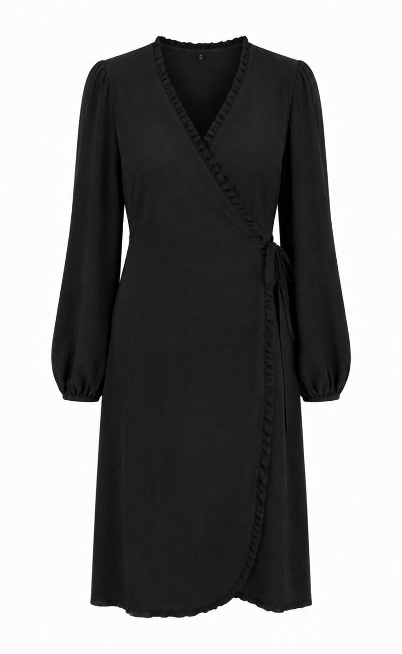 Say INA Copenhagen Kjole - Catja Wrap - Black