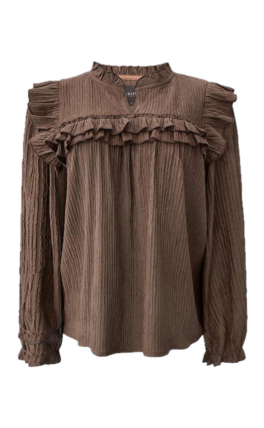 Liberte Bluse - Anni Frill - Brown Mocca