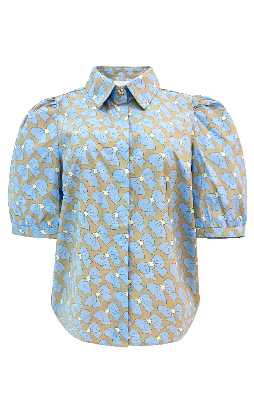 Liberte Bluse - Flora SS - Cute Bow Blue