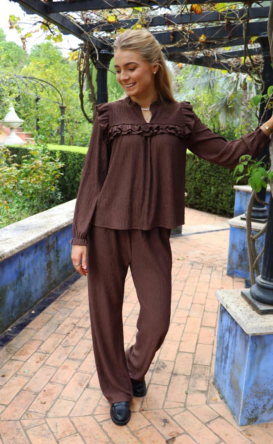 Liberte Bluse - Anni Frill - Brown Mocca
