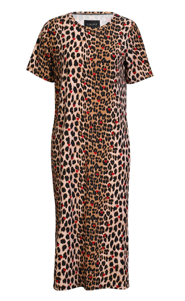 Liberte Kjole - Alma T-shirt - Lux Leo/Red Heart