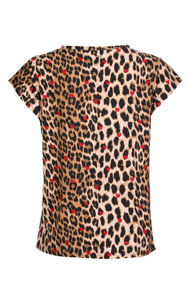 Liberte T-shirt - Alma U - Lux Leo/Red Heart