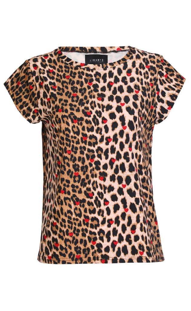 Liberte T-shirt - Alma U - Lux Leo/Red Heart