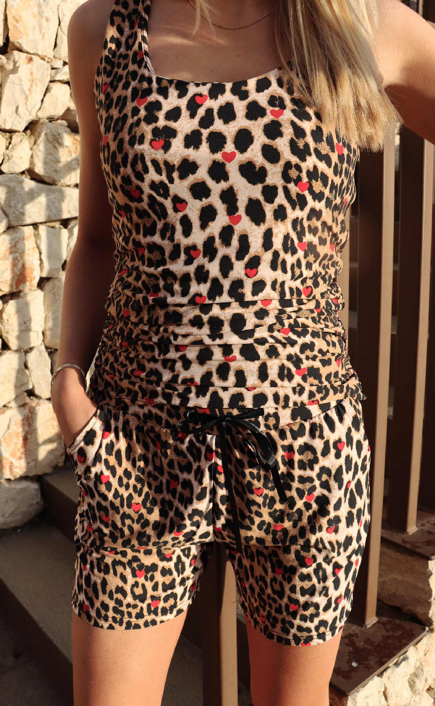 Liberte Shorts - Alma - Lux Leo/Red Heart