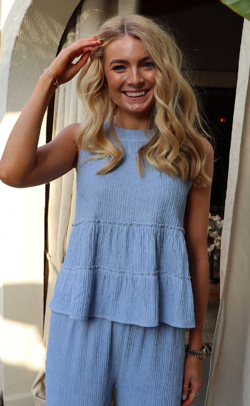 Liberte Topp - Anni - Dusty Blue
