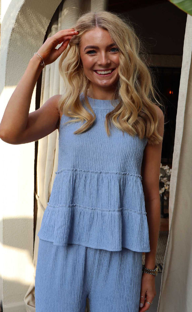 Liberte Topp - Anni - Dusty Blue