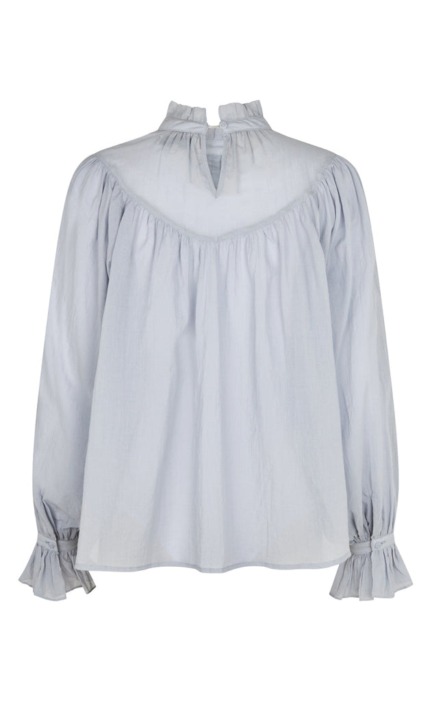 Lollys Laundry Bluse - Presley - Dusty Blue