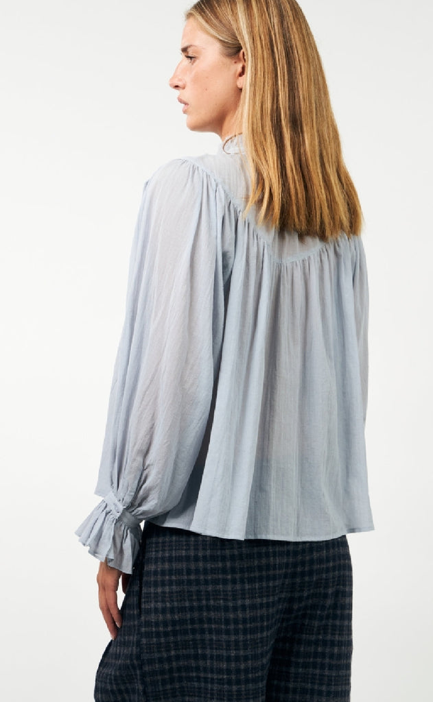 Lollys Laundry Bluse - Presley - Dusty Blue