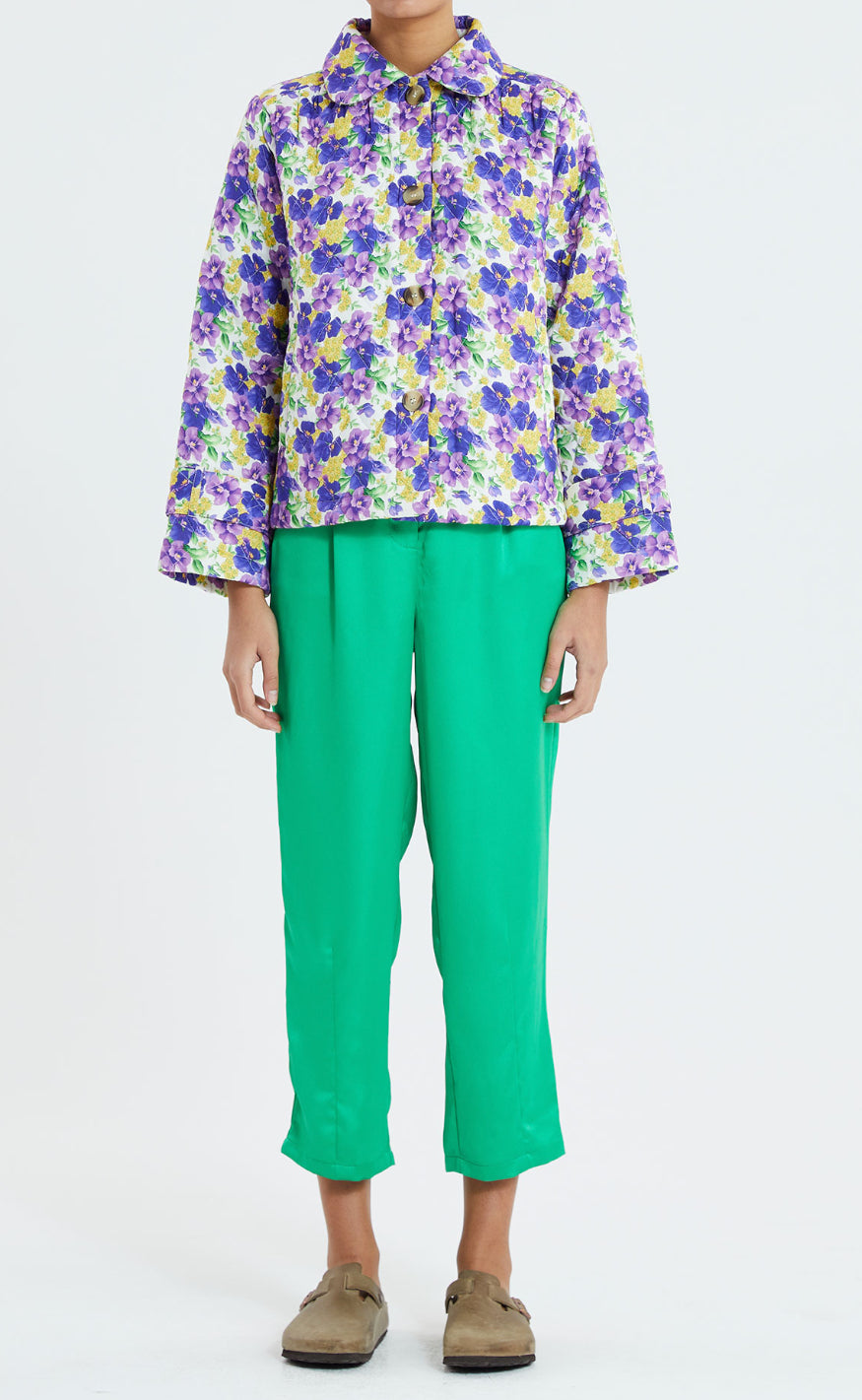 Lollys Laundry Jakke - Viola - Flower Print