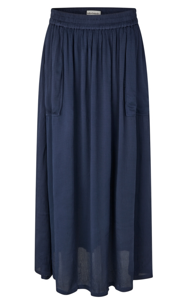 Lollys Laundry Skjørt - Akane Maxi - Dark Blue