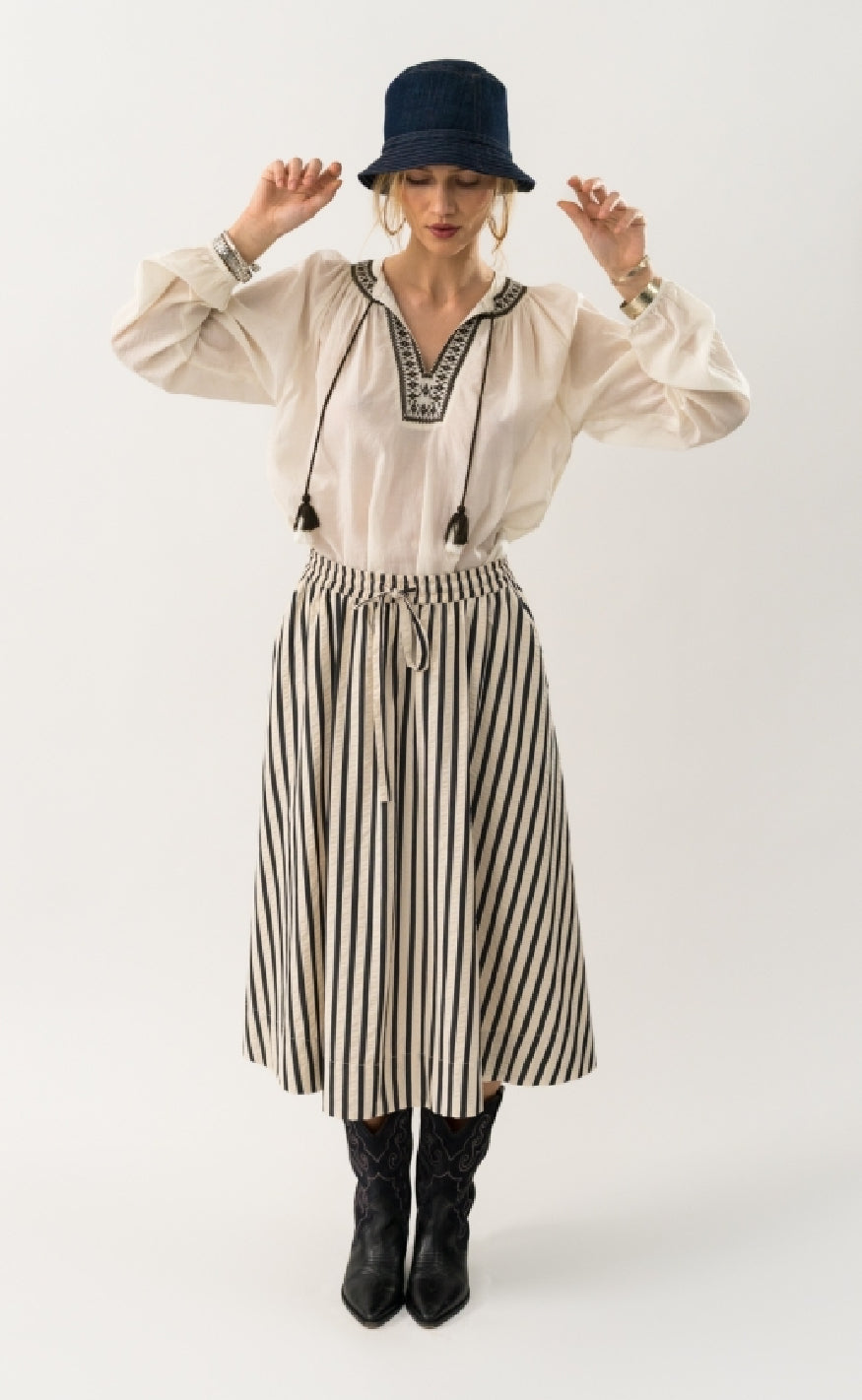 Lollys Laundry Skjørt - Bristol - Stripe