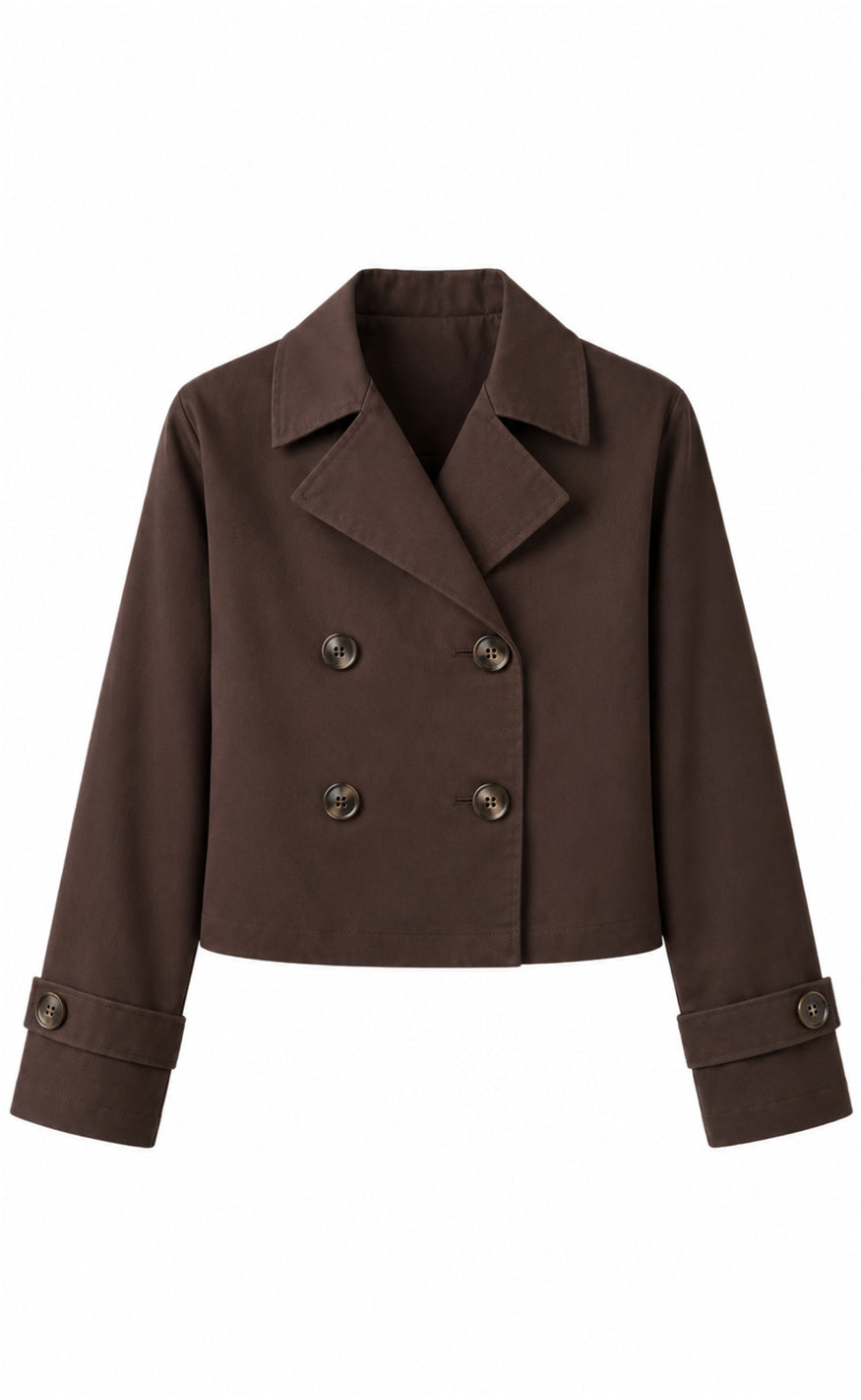 Say INA Copenhagen Trenchcoat - Laura Short - Chocolate Brown