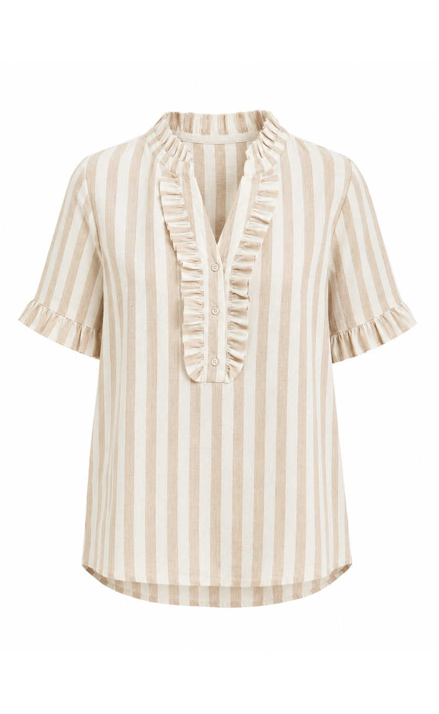 Say INA Copenhagen Skjorte - Louise - Brown Striped