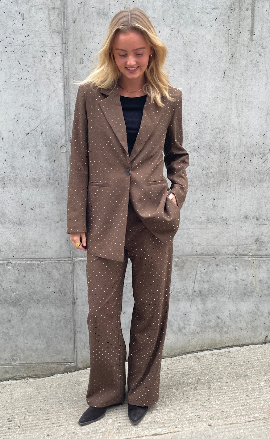Love & Divine Blazer - Love1021-6 - Brown Rhinestone