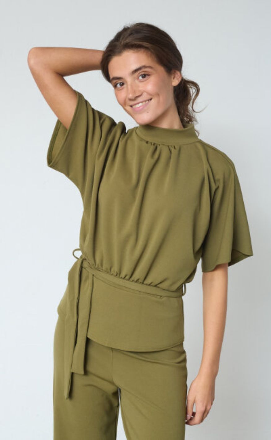 Sisters Point Bluse - Girl-Topp6 - Martini Olive