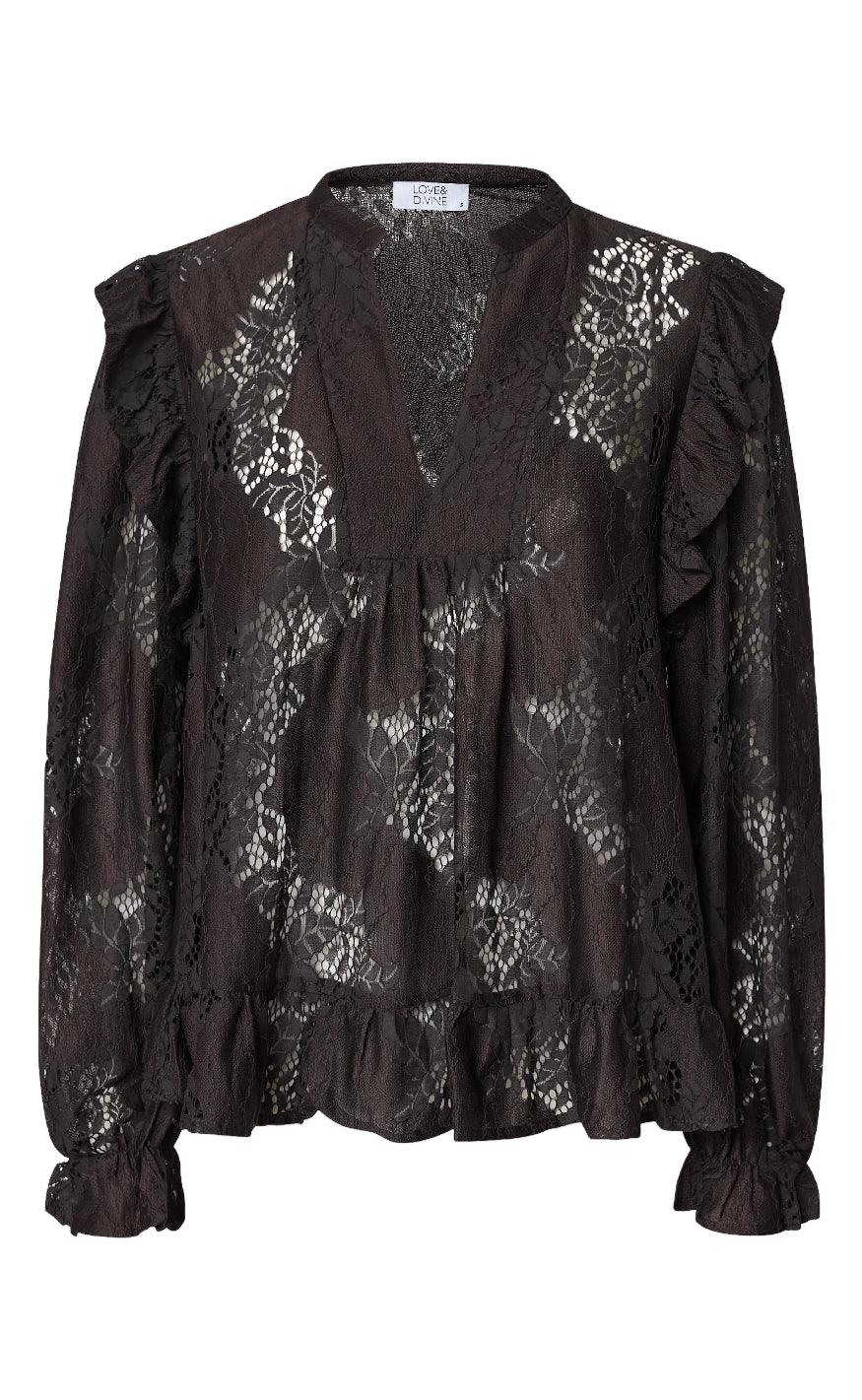 Love & Divine Bluse - Love1234-3 - D. Chocolate