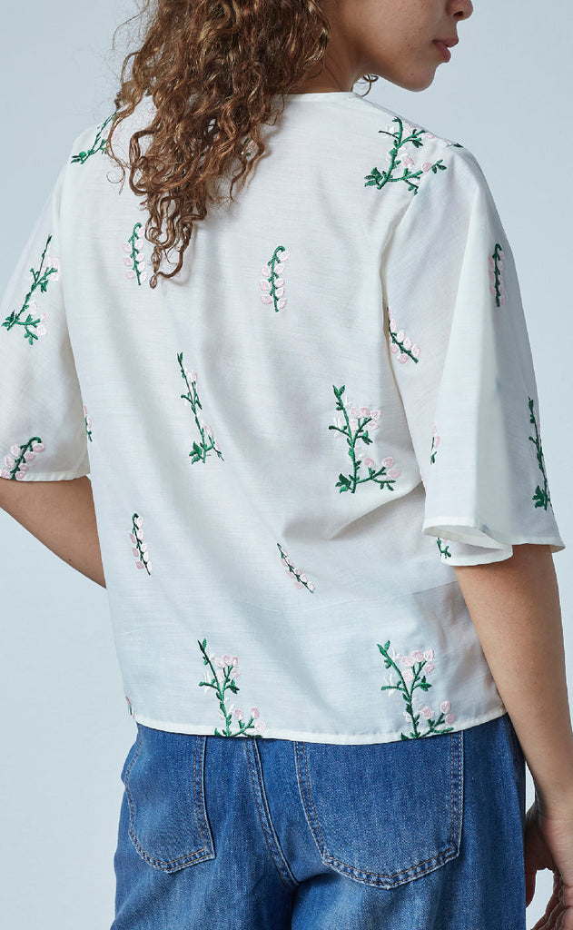 Love & Divine Bluse - Love1375-1 - Cream/Flower