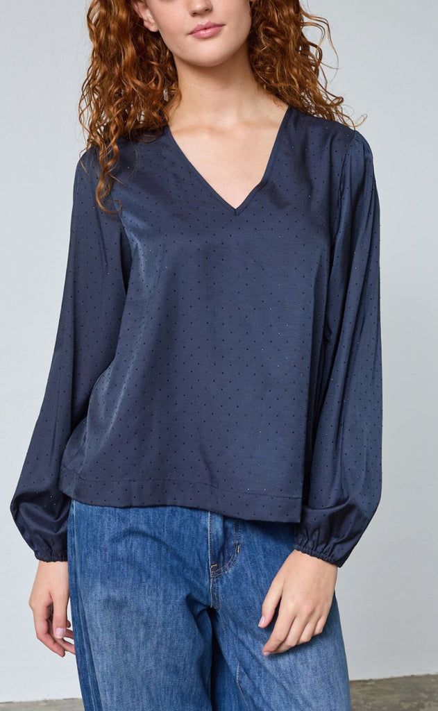 Love & Divine Bluse - Love1458 - Navy