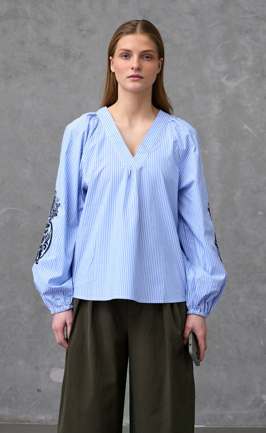 Love & Divine Bluse - Love1529 -   Blue Stripe