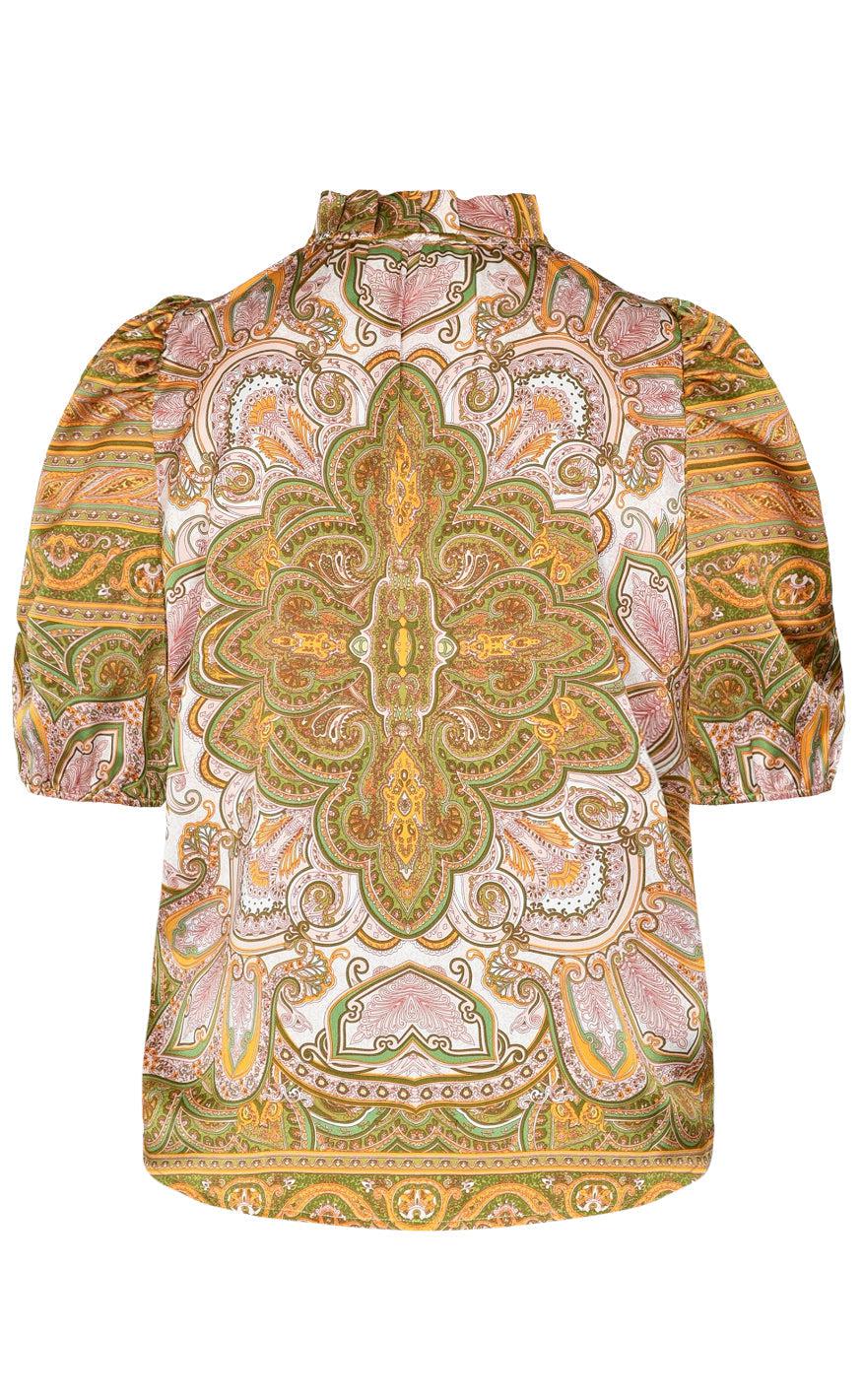 Love & Divine Bluse - Love910-6 - Green Paisley