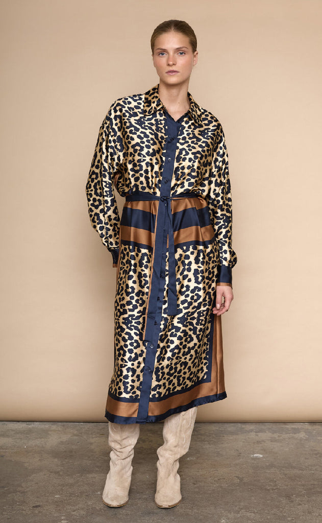 Love & Divine Kjole - Love1394 - Navy Leo