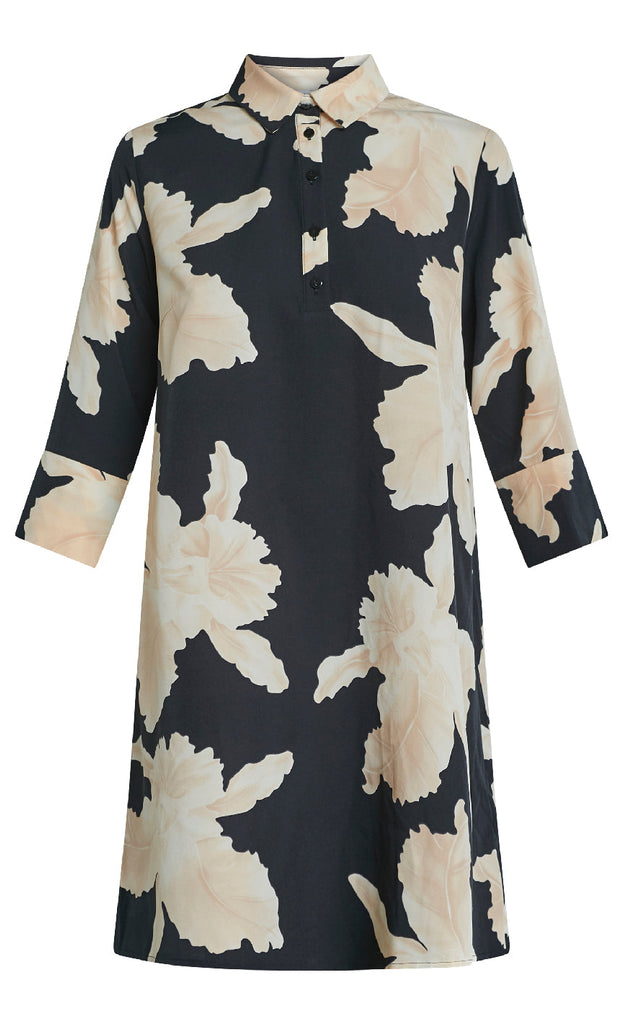 Love & Divine Kjole - Love441-36 - Black/Flower
