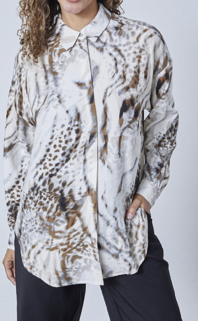 Love & Divine Skjorte - Love1107-1 - Cream/Brown