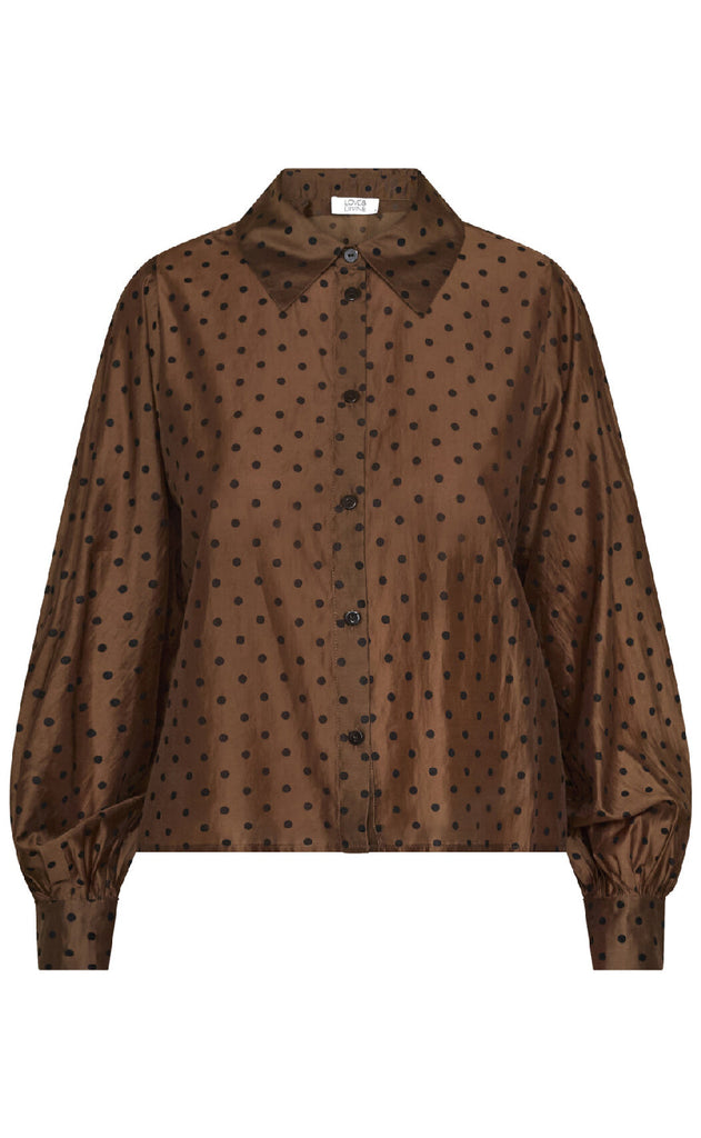 Love & Divine Skjorte - Love1206-2 - Chocolate/Dot