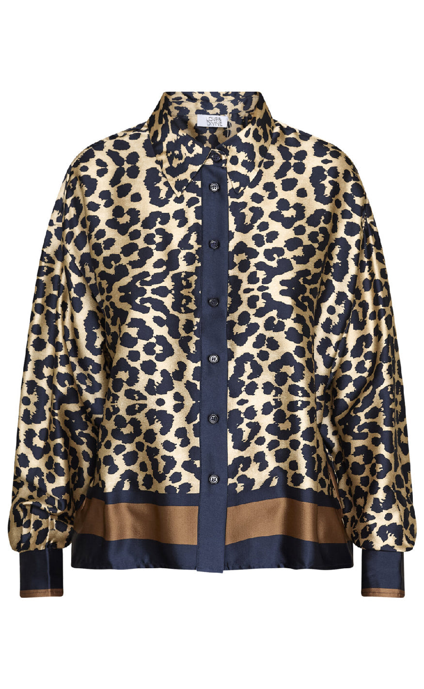 Love & Divine Skjorte - Love1393 - Navy Leo