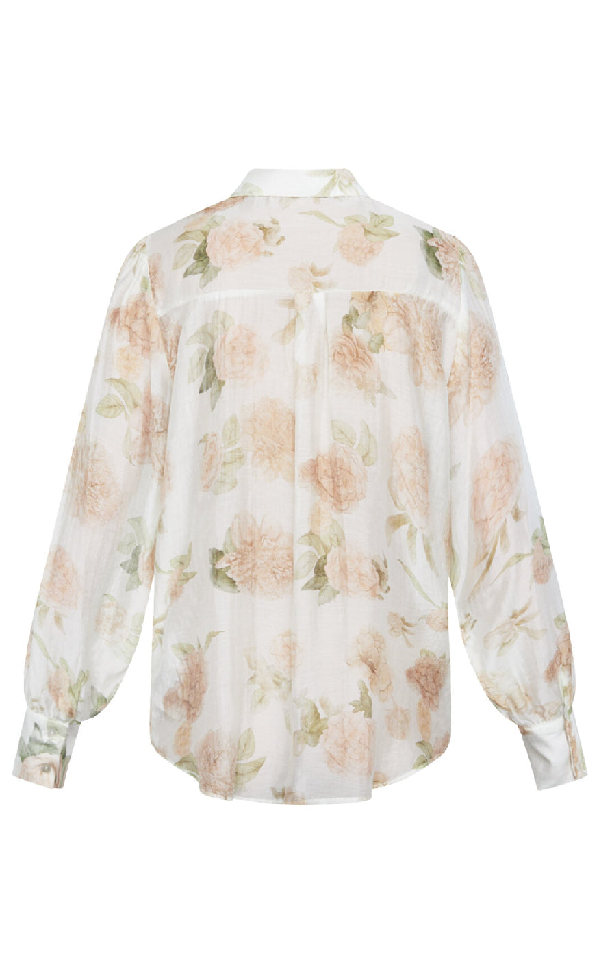 Love & Divine Skjorte - Love919-18 - Cream Flower