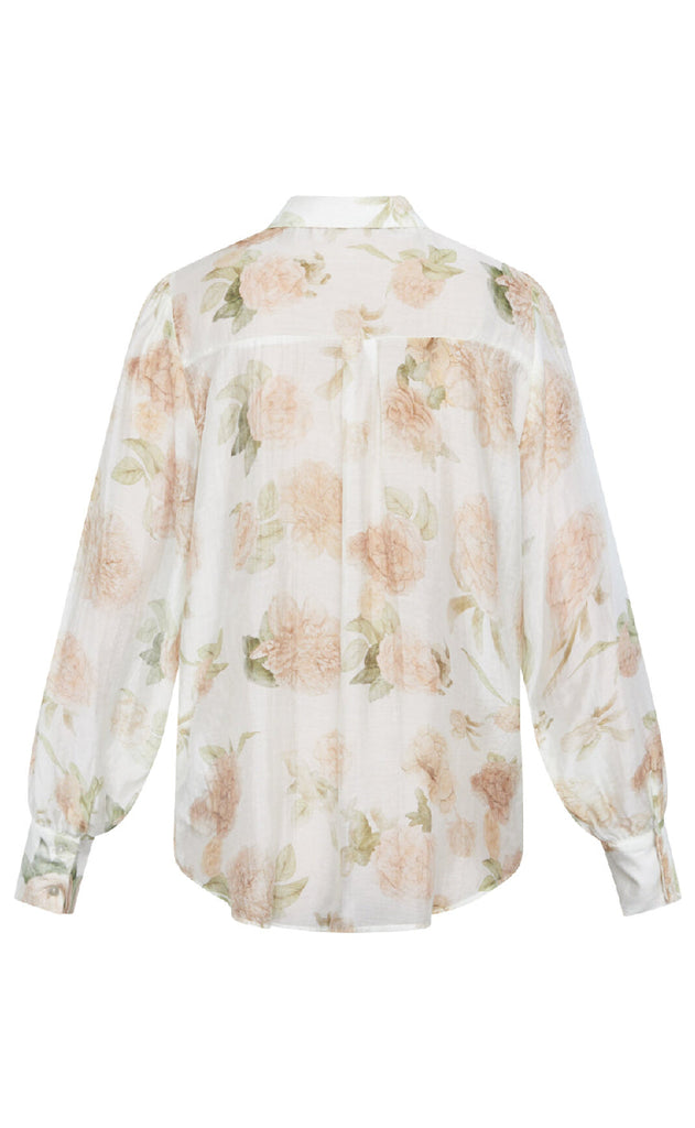 Love & Divine Skjorte - Love919-18 - Cream Flower