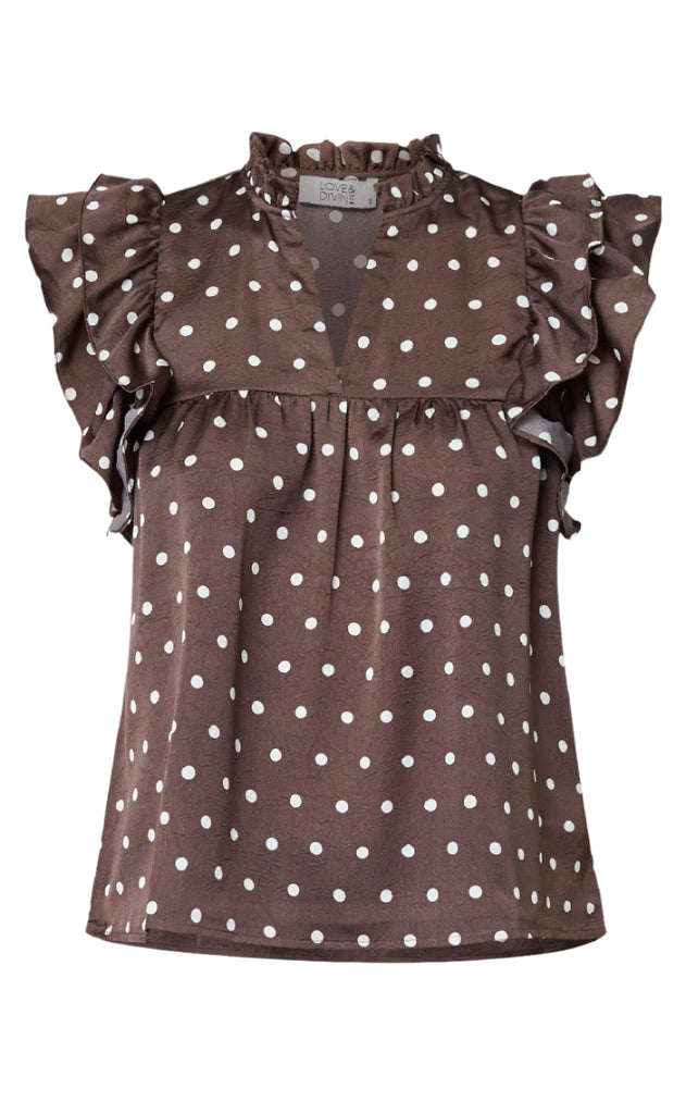 Love & Divine Topp - Love1387 - Brown/Dot