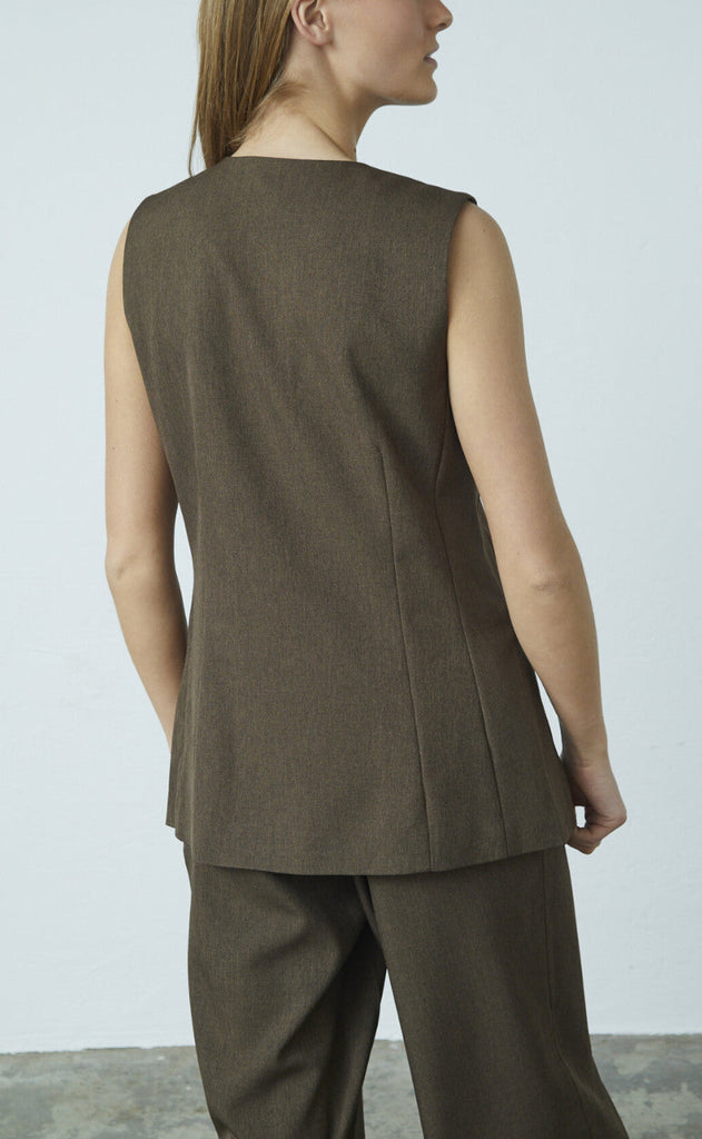 Love & Divine Vest - Love1343 - Brown Mel.