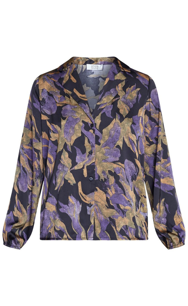Love&Divine Skjorte - Love1422 - Black Flower