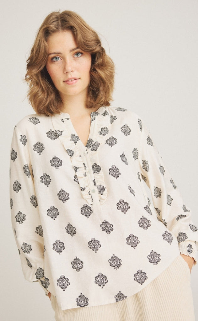 Luxzuz Bluse - Ansigata - Coconut Milk