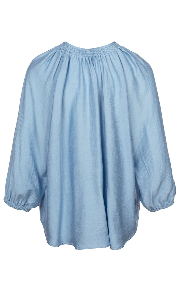 Luxzuz Bluse - Cici - Chambray Blue