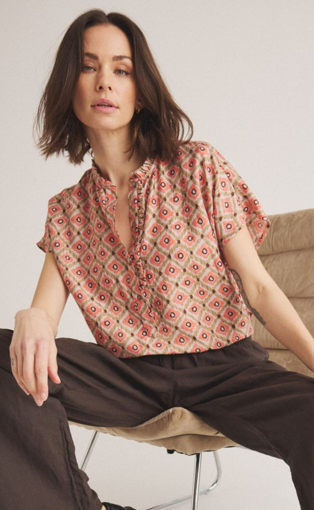 Luxzuz Bluse - Maritoana - Hot Coral