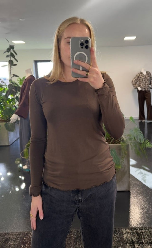 Luxzuz Bluse - Siga Bamboo - Coffee Bean