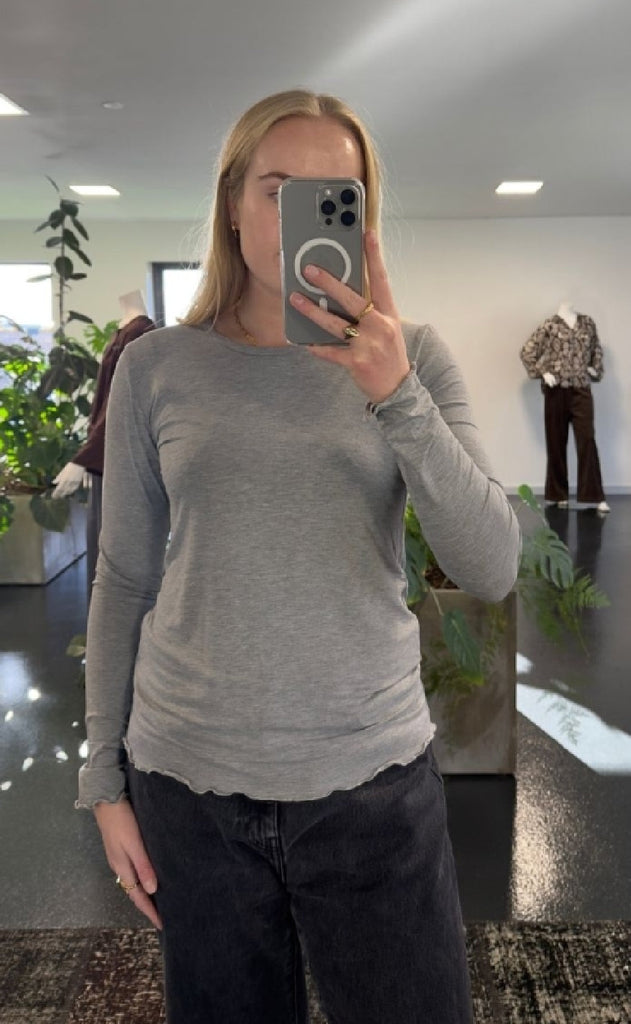 Luxzuz Bluse - Siga Bamboo - Grey Marl