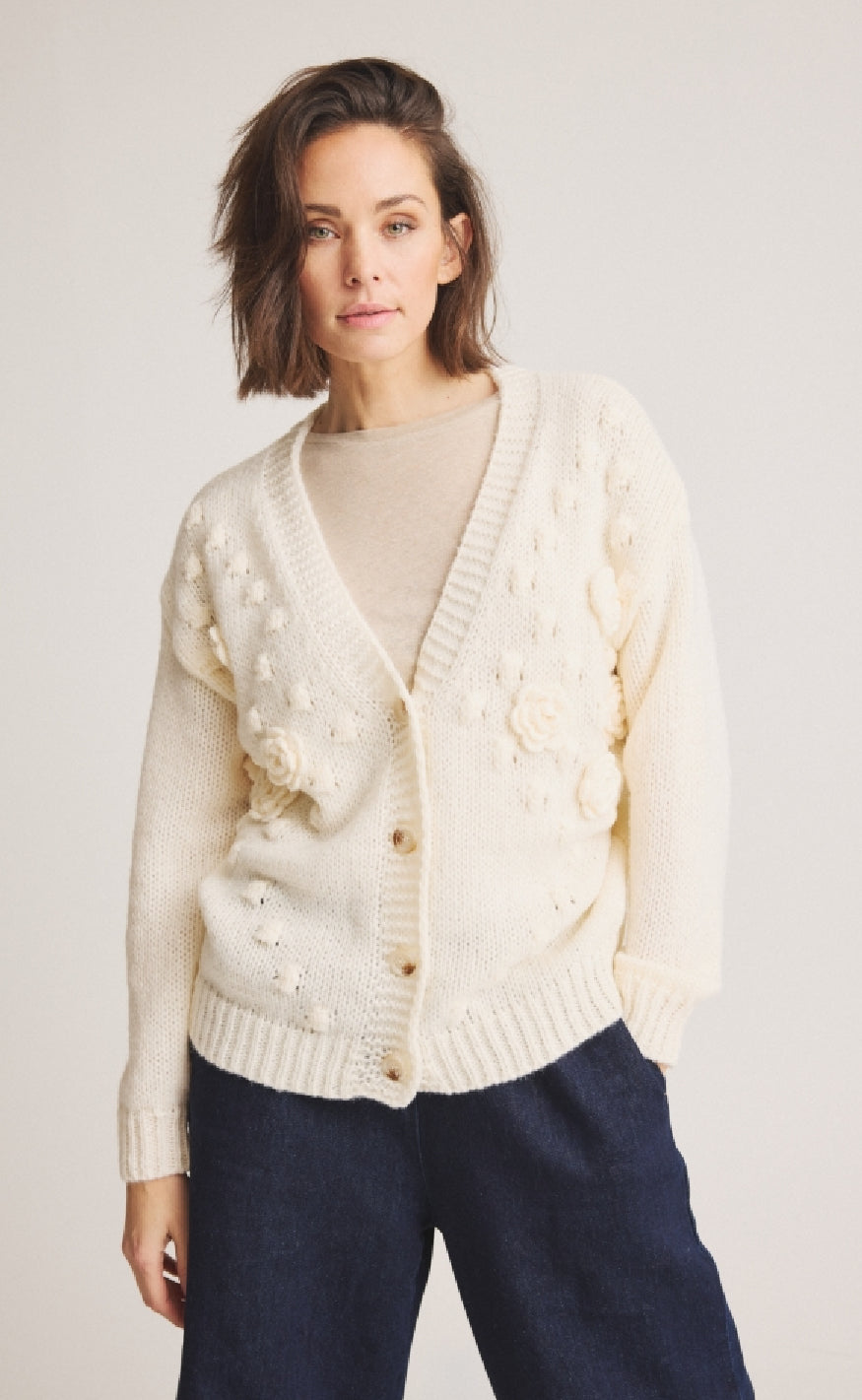 Luxzuz Cardigan - Bendie - Cream