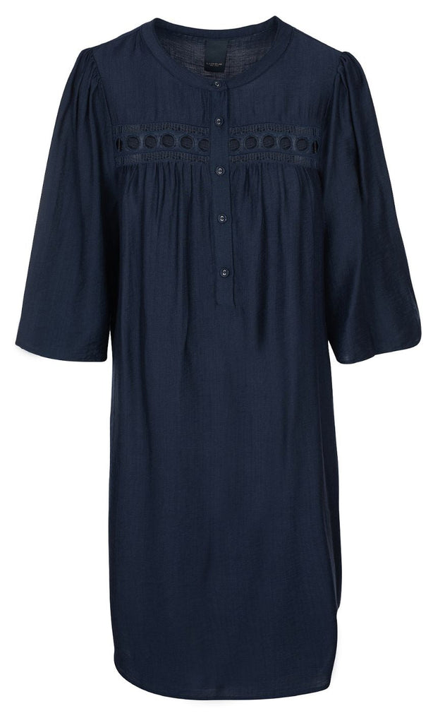 Luxzuz Kjole - Carolat - Navy Blue