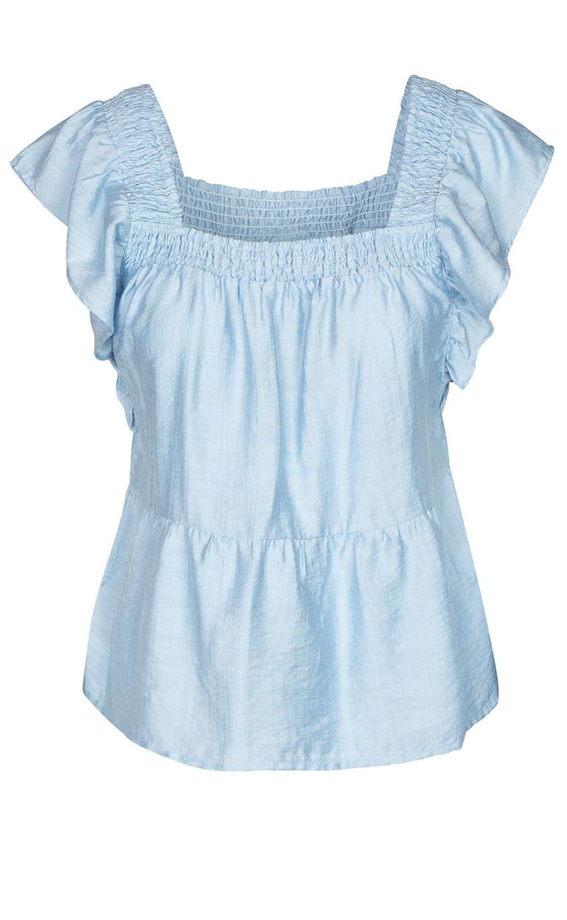 Luxzuz Topp - Rufusine - Chambray Blue