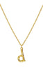 Maanesten Halskjede - D Alphabet - Gold Colour