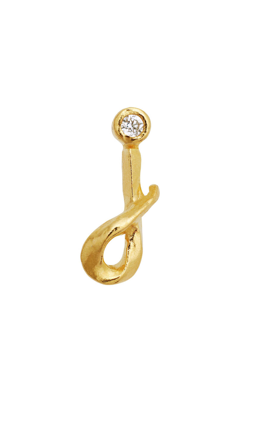 Maanesten Ørering - Alphabet Single - Gold Colour