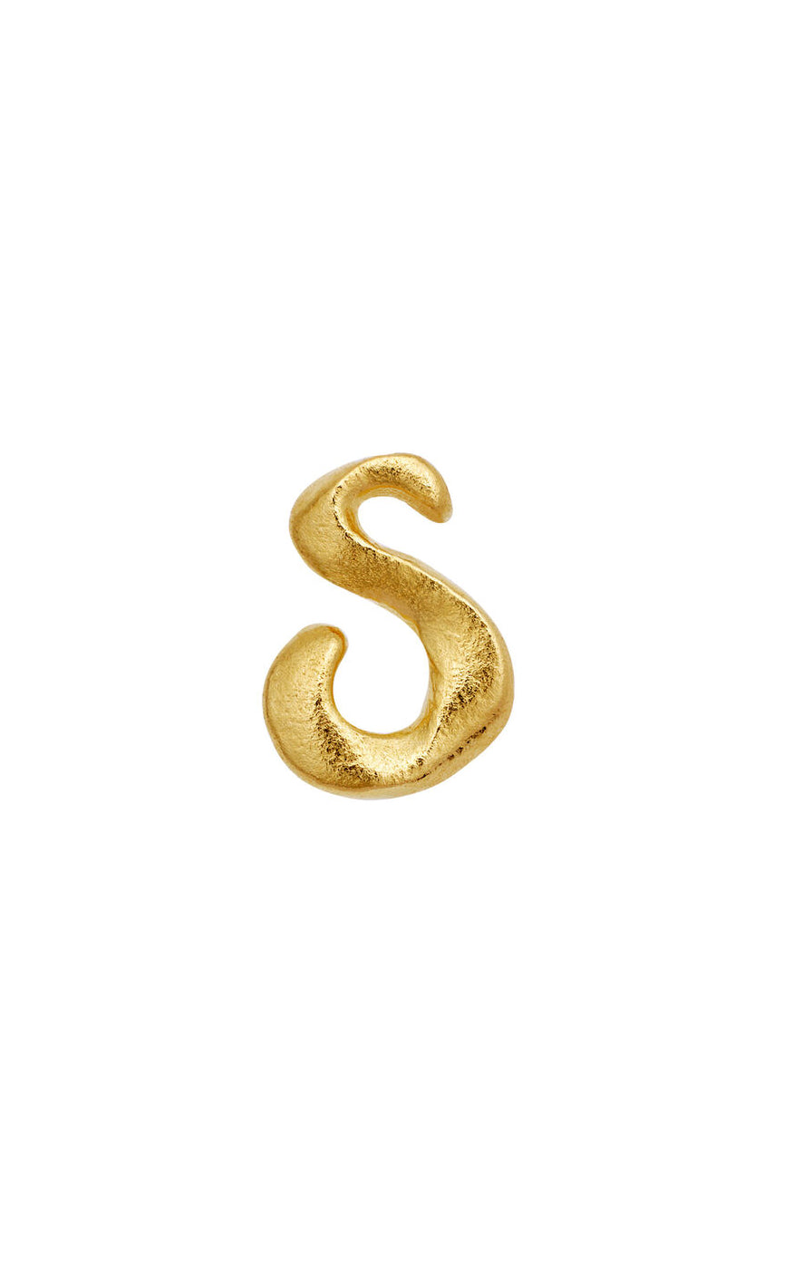 Maanesten Ørering - Alphabet Single - Gold Colour
