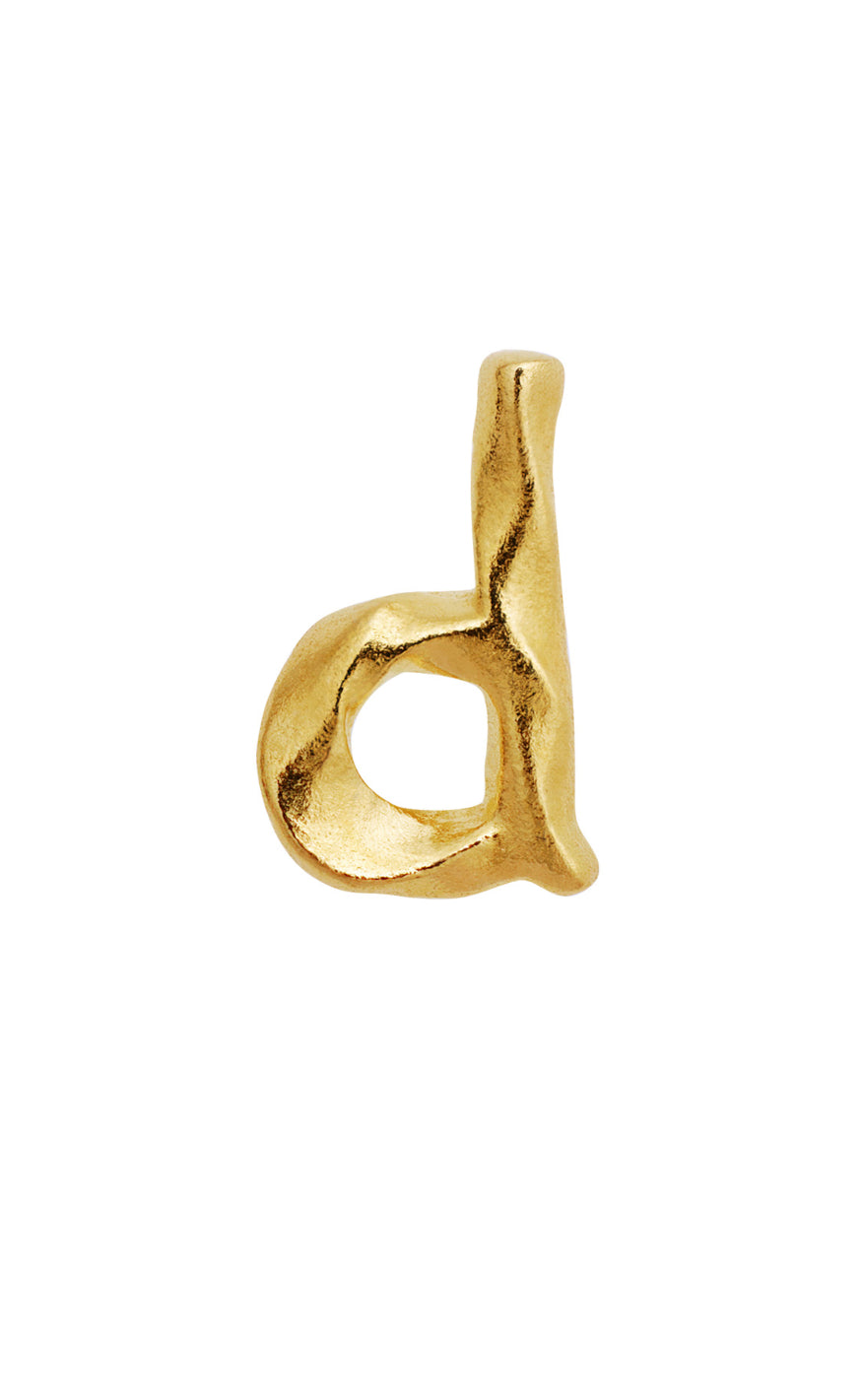 Maanesten Ørering - Alphabet Single - Gold Colour