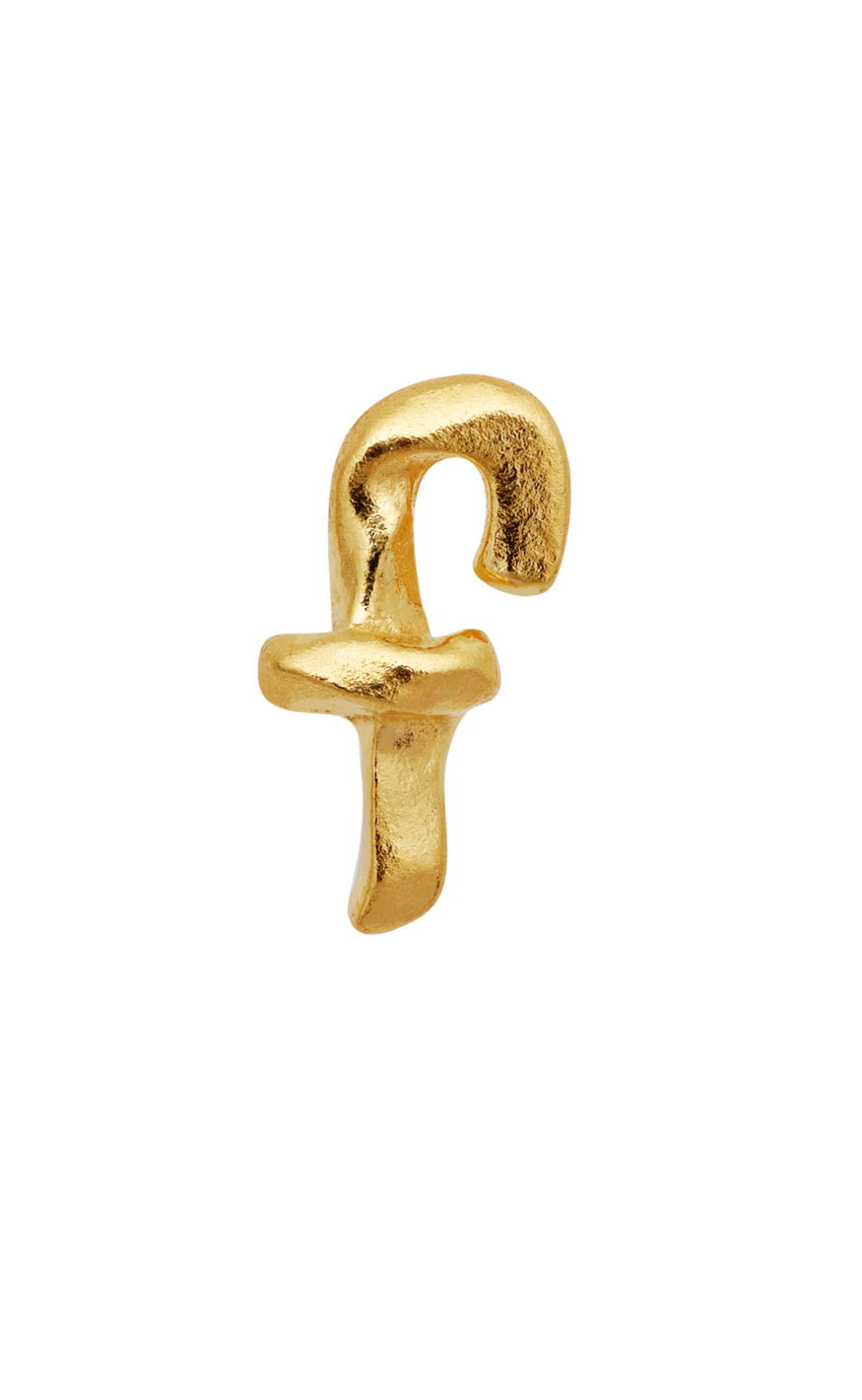 Maanesten Ørering - Alphabet Single - Gold Colour
